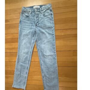 Denim Forum The Arlo High Rise Straight 28L - Light Wash - Size 24 - EUC